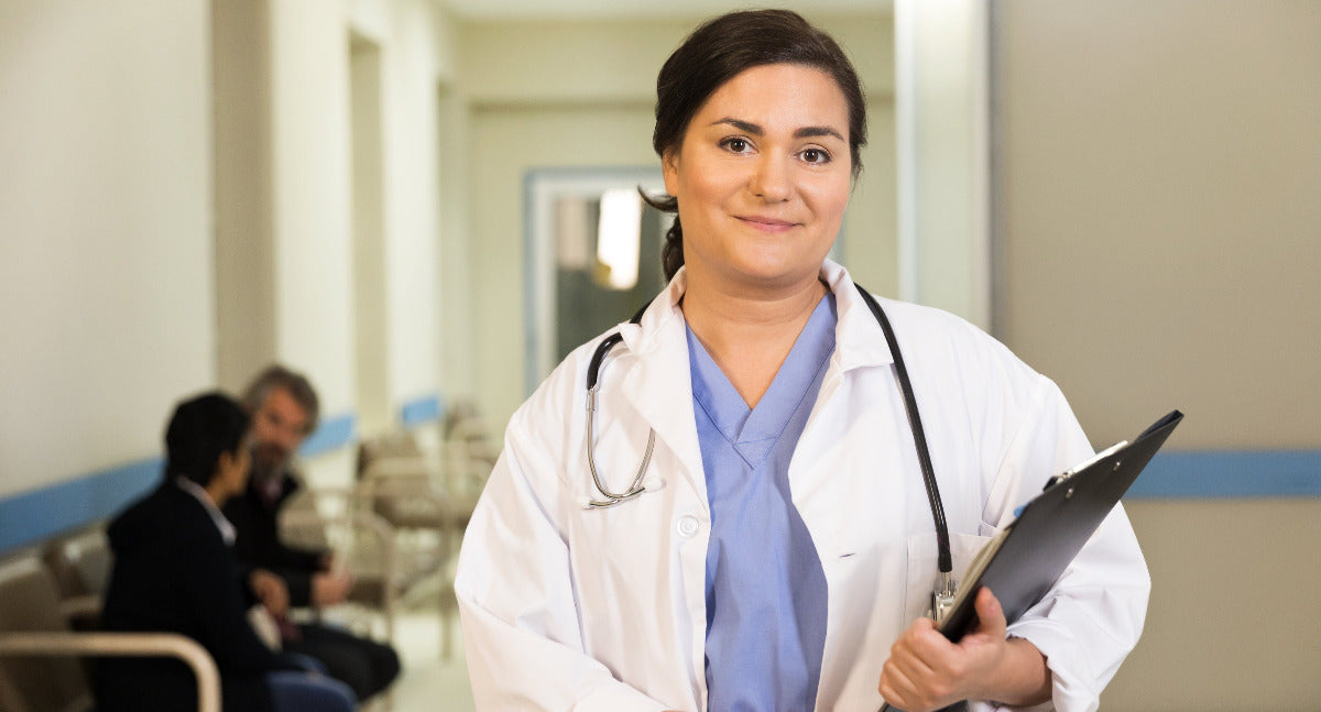 doctor with clipboard