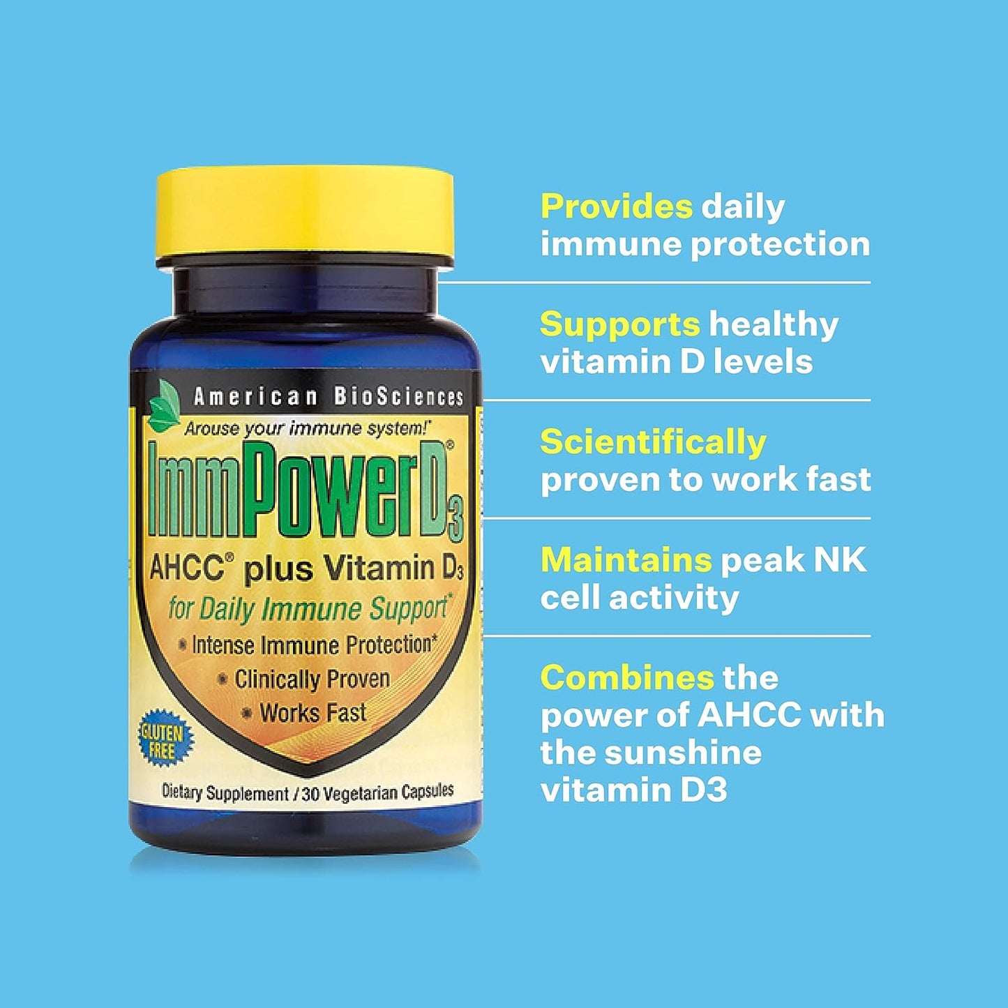 
                  
                    ImmPowerD3® - AHCC® with Vitamin D3
                  
                